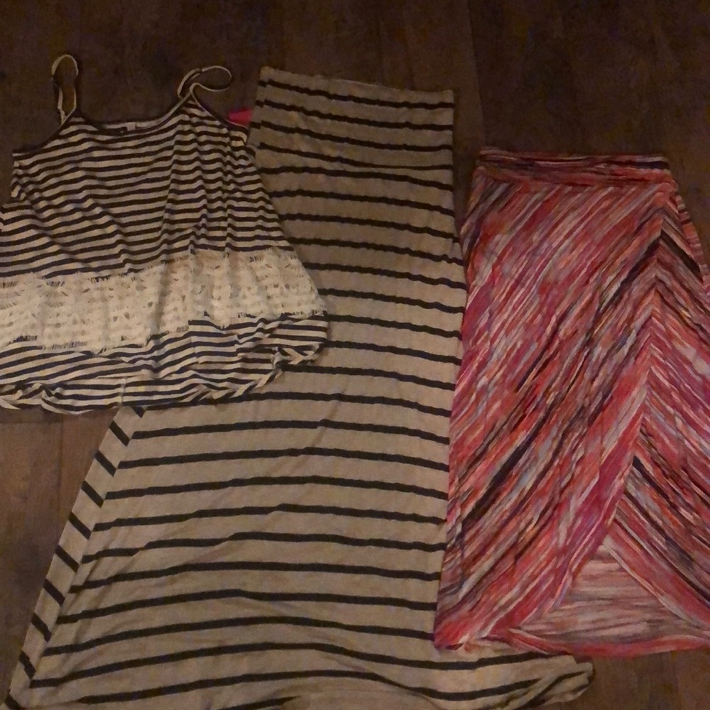 3 piece set - womens - 2 skirts & tank -size Small